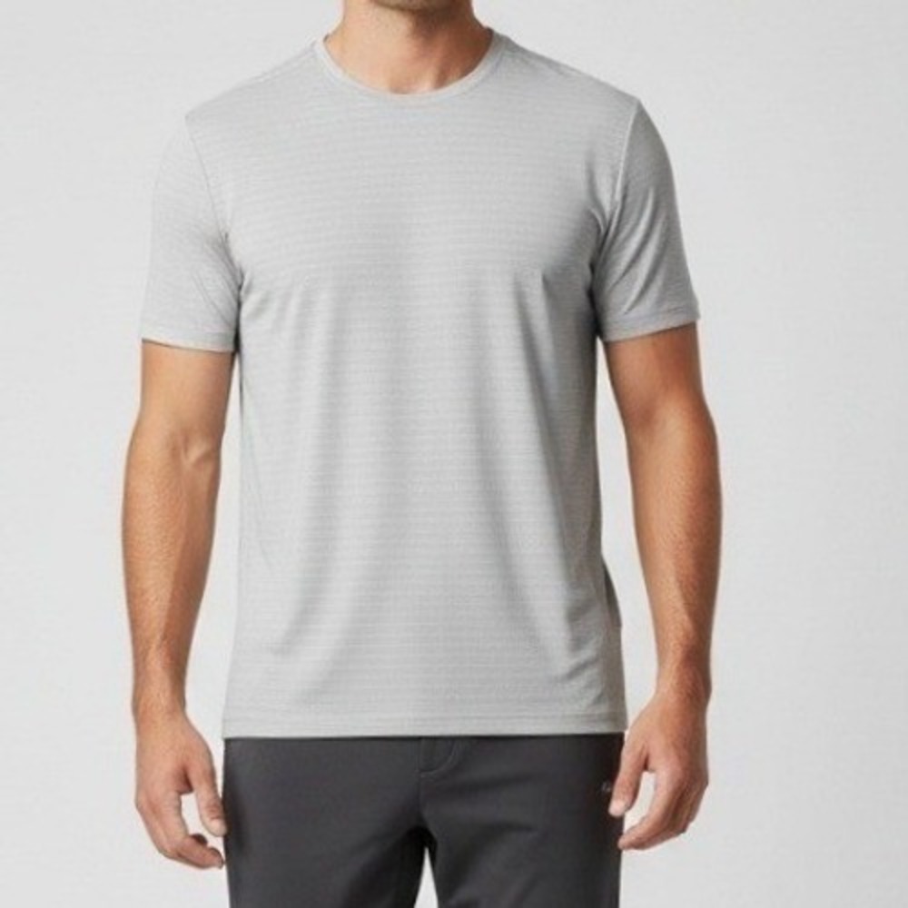 Soybu Men's Focus‎ Performance T-Shirt Large Gray Textured Mesh Short Sleeve